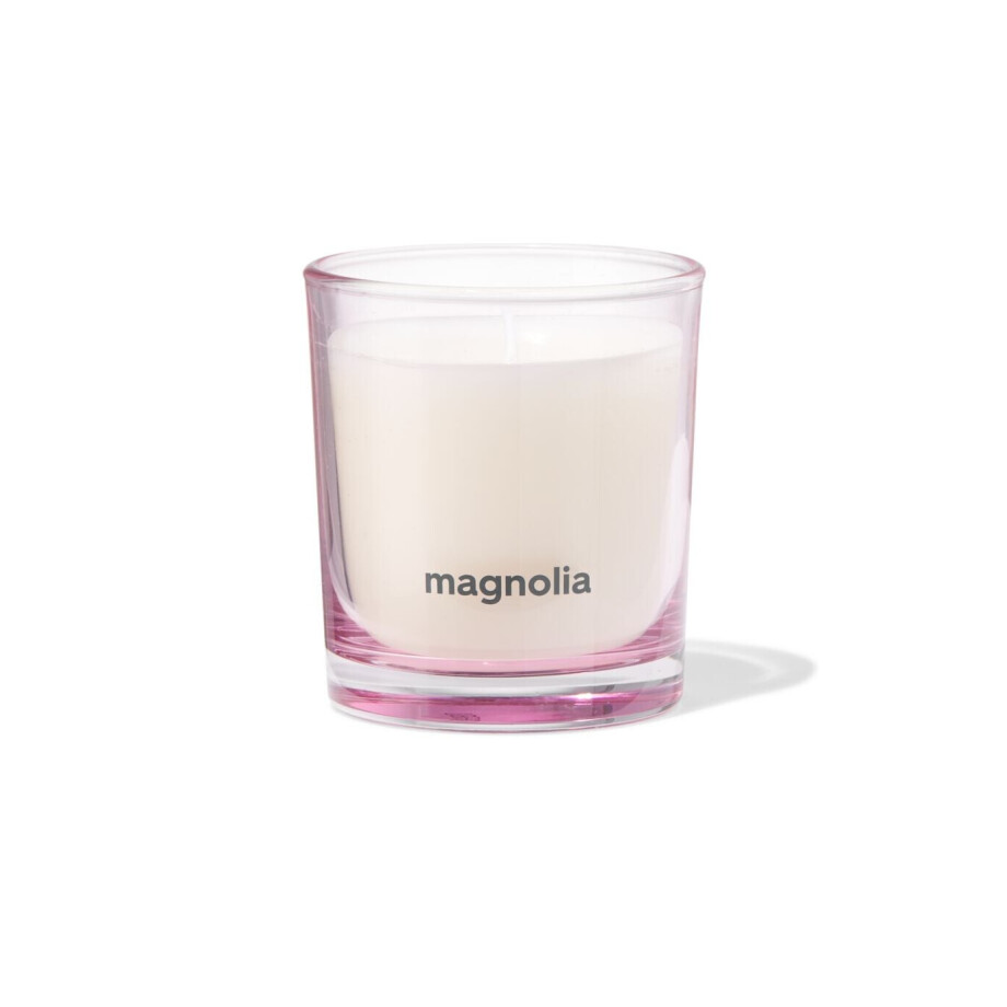 HEMA HEMA Geurkaars In Glas ⌀7x8cm Magnolia (lichtroze) afbeelding 1