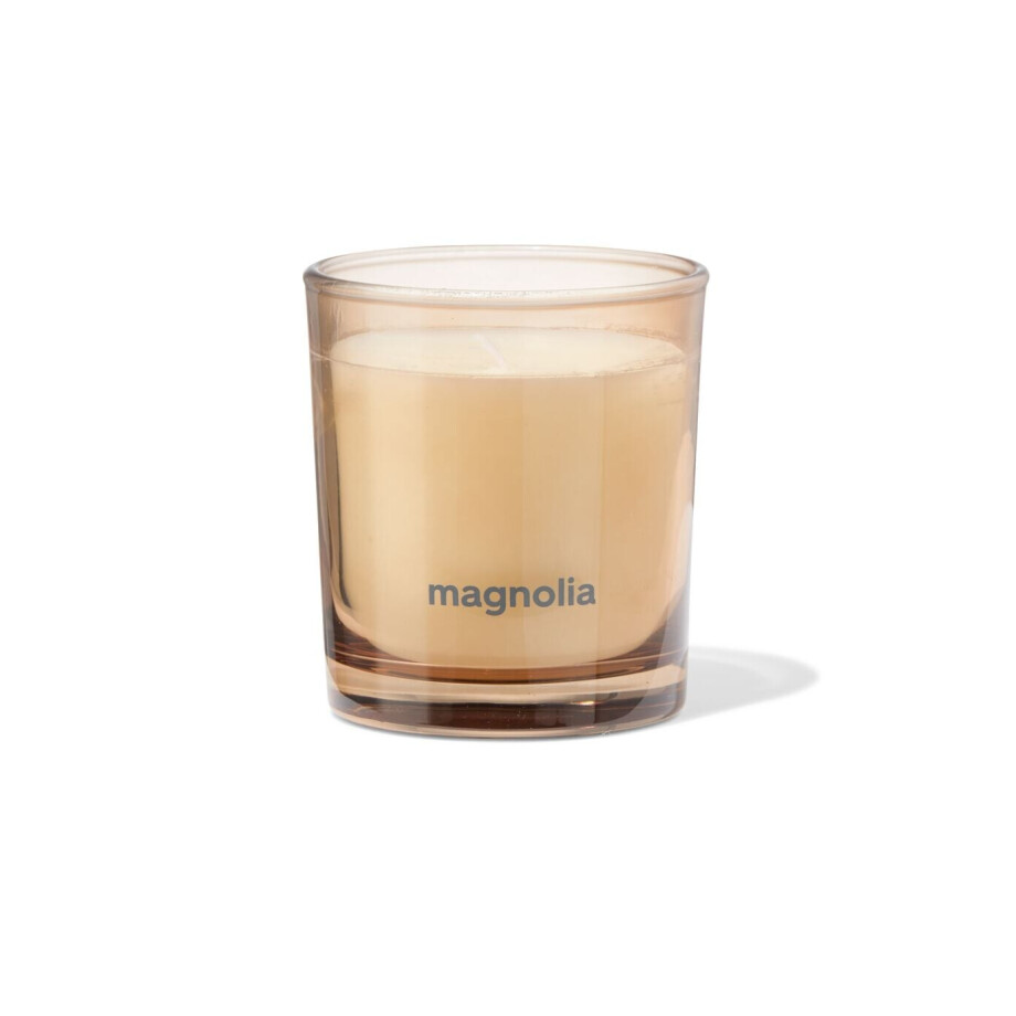 HEMA HEMA Geurkaars In Glas ⌀7x8cm Magnolia (bruin) afbeelding 1