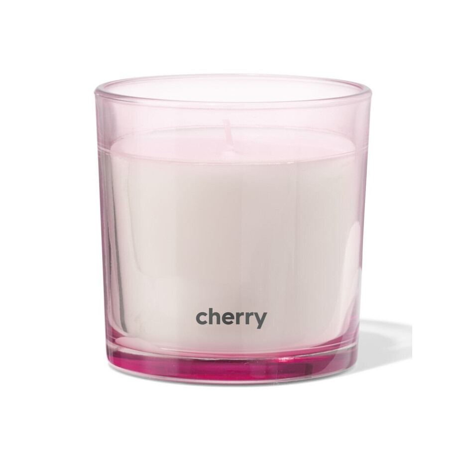 HEMA HEMA Geurkaars In Glas ⌀10x10cm Cherry (lichtroze) afbeelding 1