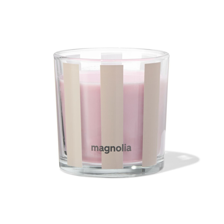 HEMA HEMA Geurkaars In Glas⌀10x10cm Magnolia (lichtroze) afbeelding 1