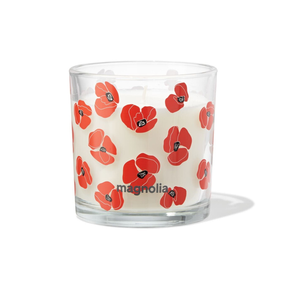 HEMA HEMA Geurkaars In Glas ⌀10x10cm Magnolia (oranje) afbeelding 1