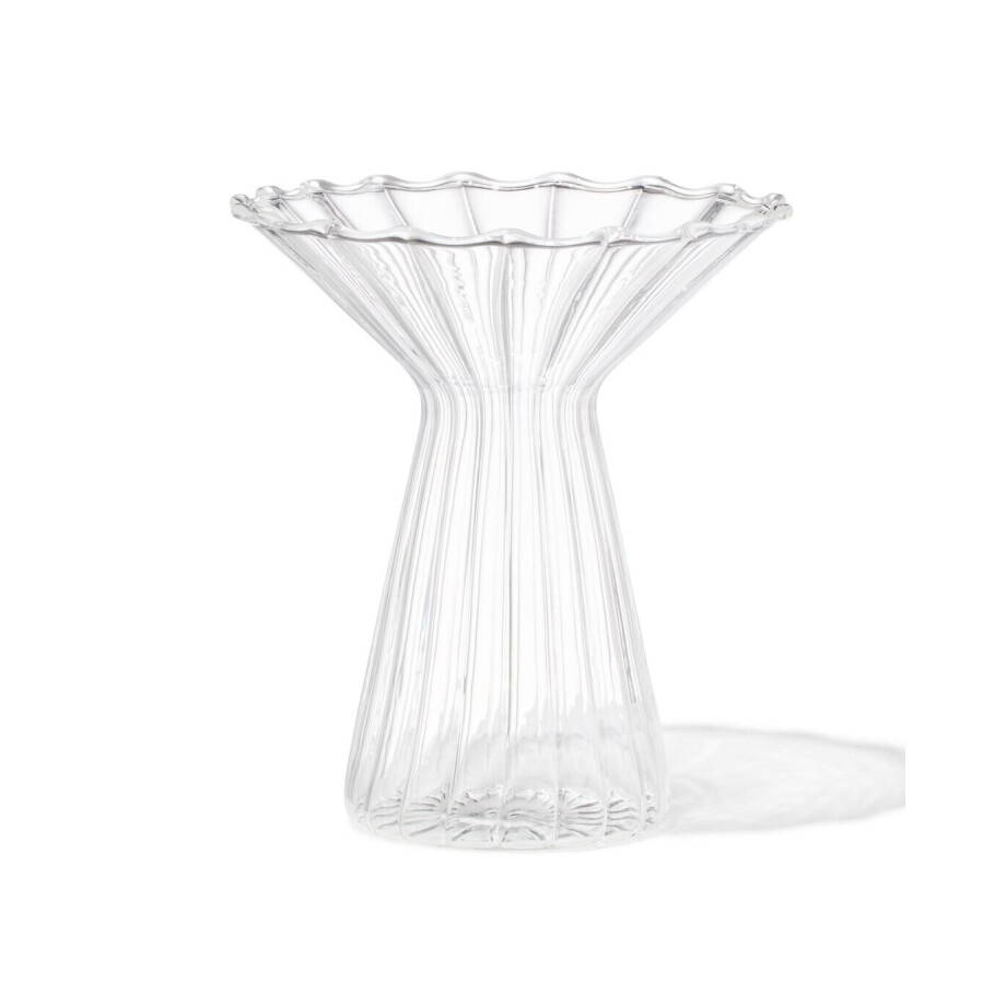 HEMA HEMA Vaas Voor Geurstokjes ⌀10x12cm Glas Met Kraag Transparant (transparant) afbeelding 1