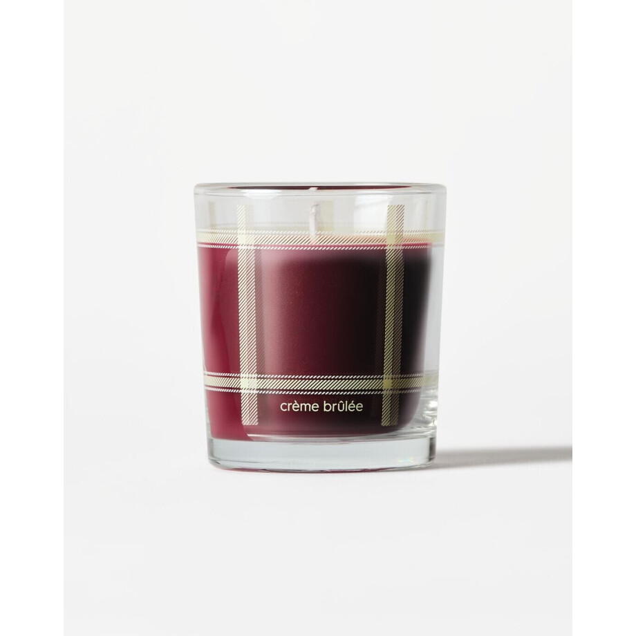 HEMA HEMA Geurkaars ⌀7x8cm Glas Ruiten Crème Brûlée (aubergine) HEMA HEMA Geurkaars ⌀7x8cm Glas Ruiten Crème Brûlée (aubergine) afbeelding 1