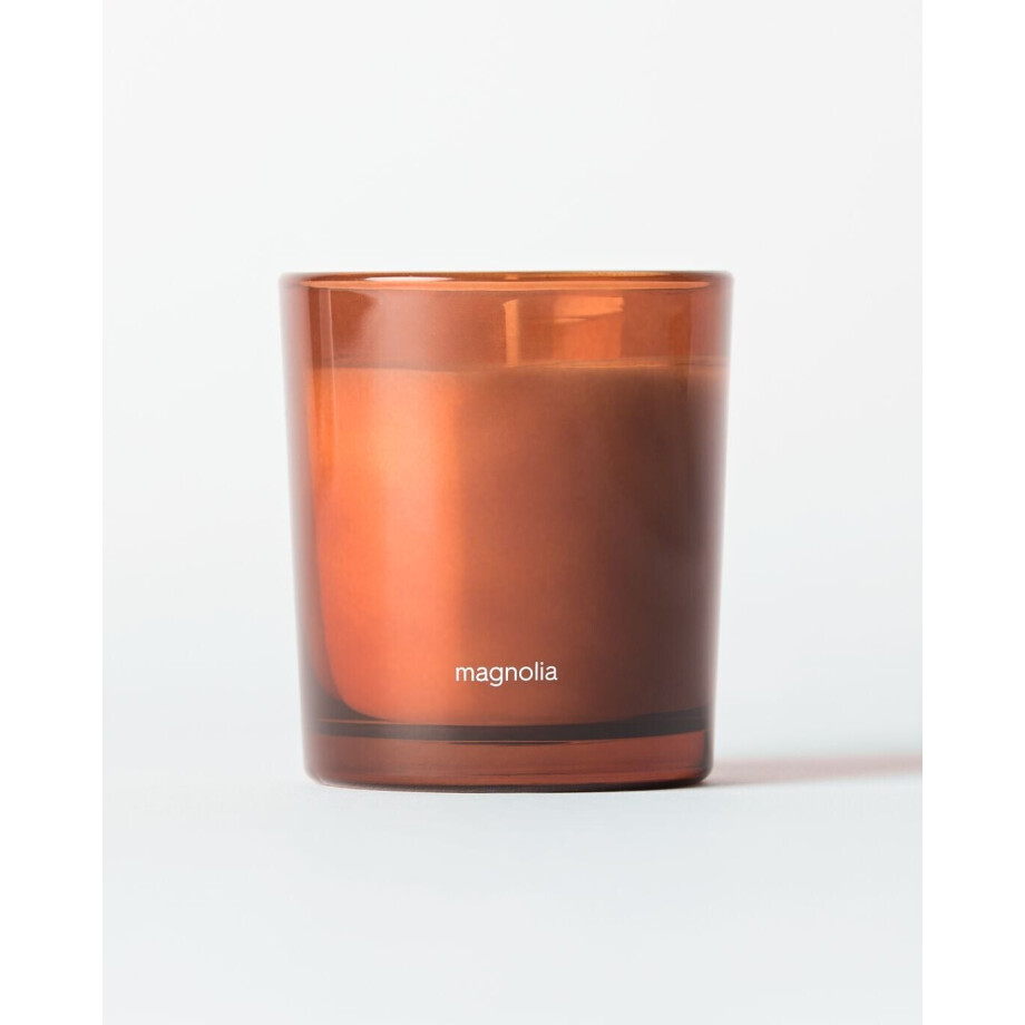 HEMA HEMA Geurkaars ⌀7x8cm Glas Magnolia (bruin) afbeelding 1