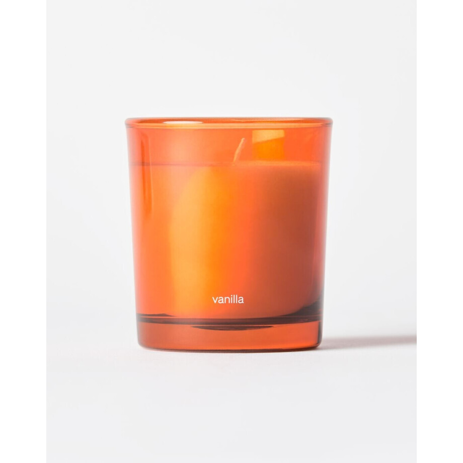 HEMA HEMA Geurkaars ⌀7x8cm Glas Vanille (donkeroranje) HEMA HEMA Geurkaars ⌀7x8cm Glas Vanille (donkeroranje) afbeelding 1