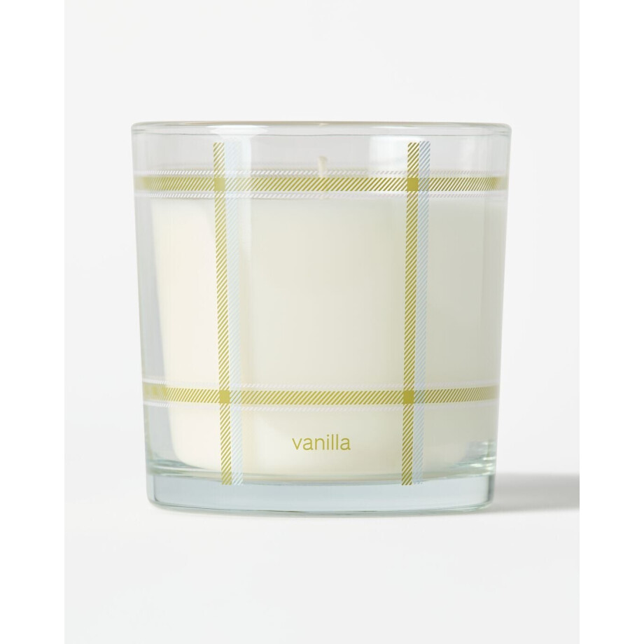 HEMA HEMA Geurkaars ⌀10x10cm Glas Ruiten Vanille (ivoor) HEMA HEMA Geurkaars ⌀10x10cm Glas Ruiten Vanille (ivoor) afbeelding 1