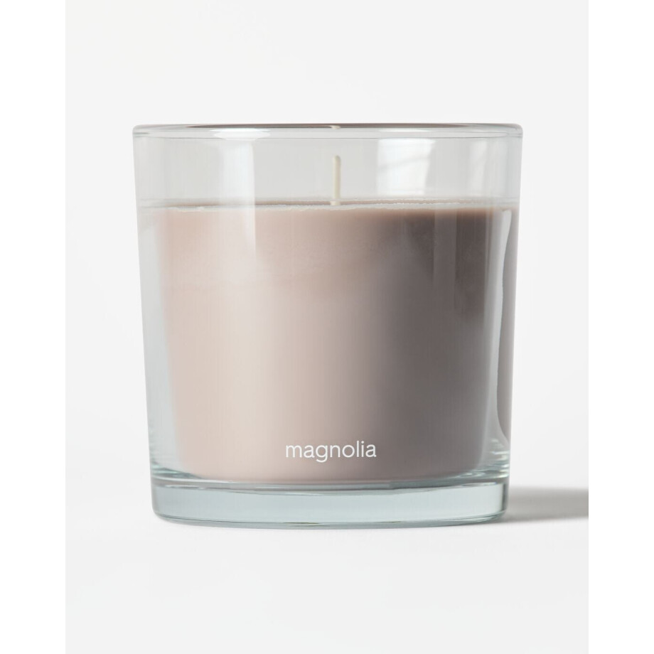 HEMA HEMA Geurkaars ⌀10x10cm Glas Magnolia (naturel) afbeelding 1