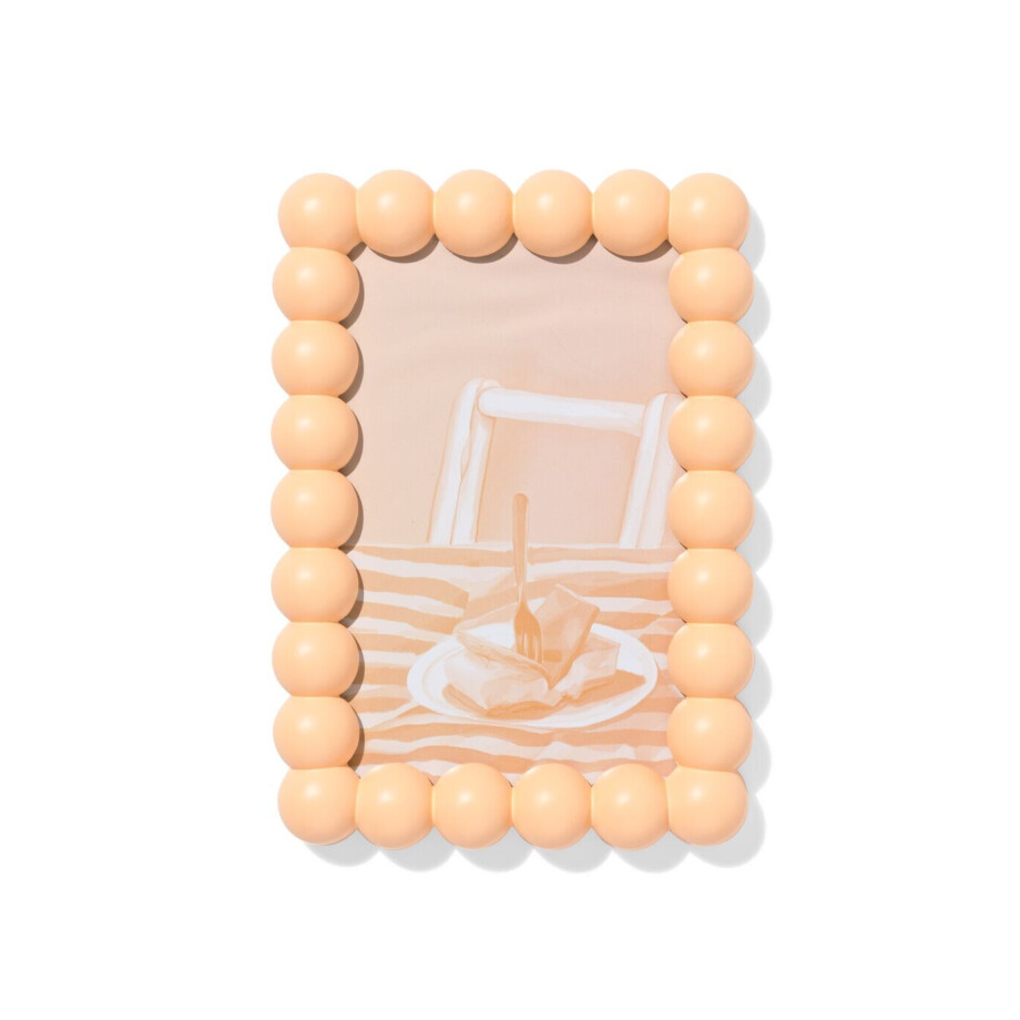 HEMA HEMA Fotolijst 10x15cm Perzik Hout Bolletjes (perzik) afbeelding 1