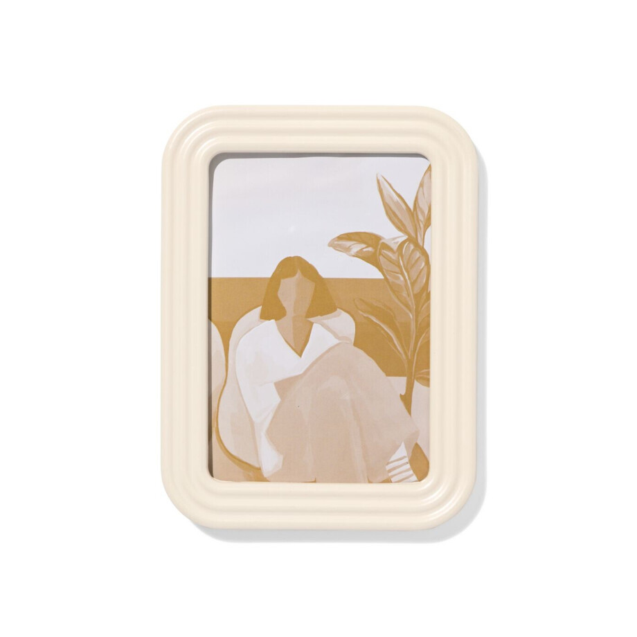 HEMA HEMA Fotolijst 10x15cm Crème Hout Reliëf (creme) HEMA HEMA Fotolijst 10x15cm Crème Hout Reliëf (creme) afbeelding 1