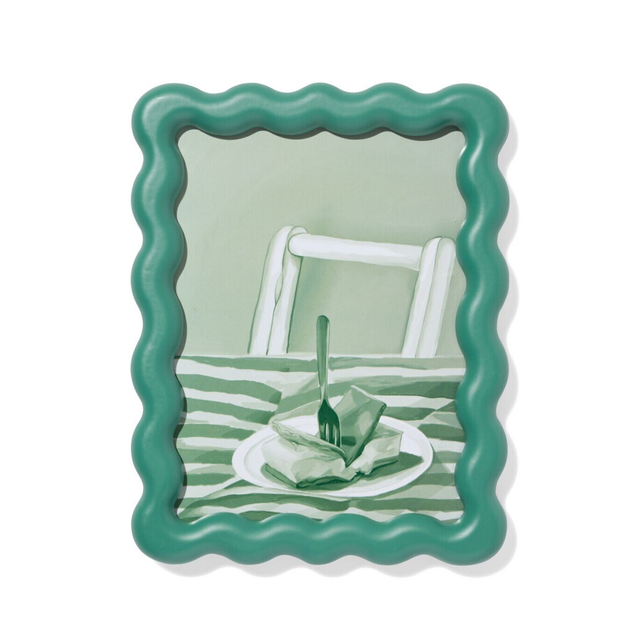 HEMA HEMA Fotolijst 15x20cm Groen Hout Golvend (groen) afbeelding 1