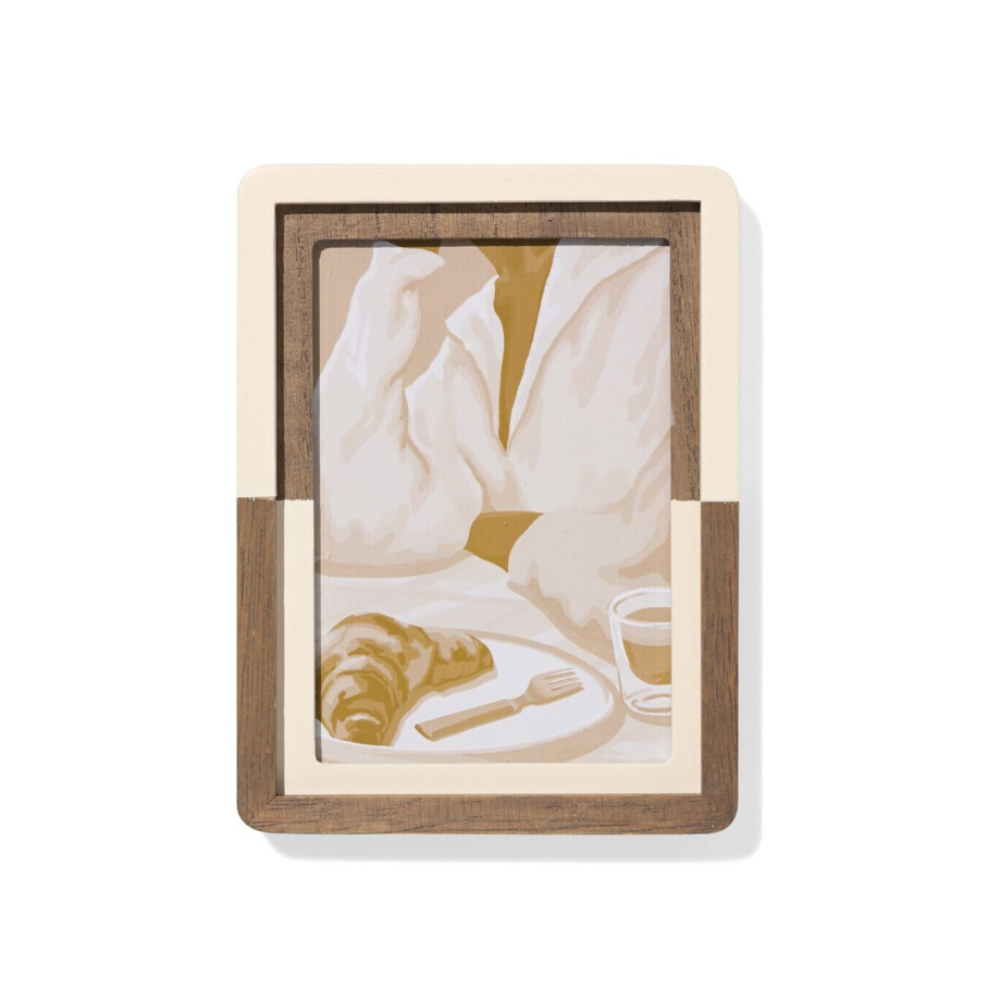 HEMA HEMA Fotolijst 10x15cm Wit-hout (creme) HEMA HEMA Fotolijst 10x15cm Wit-hout (creme) afbeelding 1