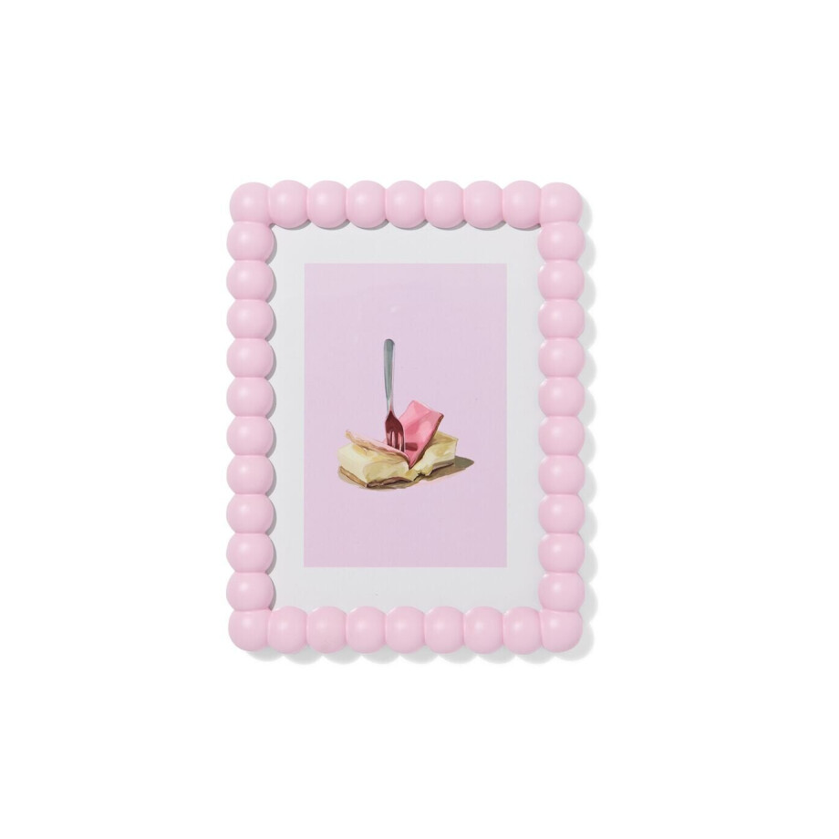 HEMA HEMA Fotolijst 15x20cm Hout Bolletjes (roze) HEMA HEMA Fotolijst 15x20cm Hout Bolletjes (roze) afbeelding 1