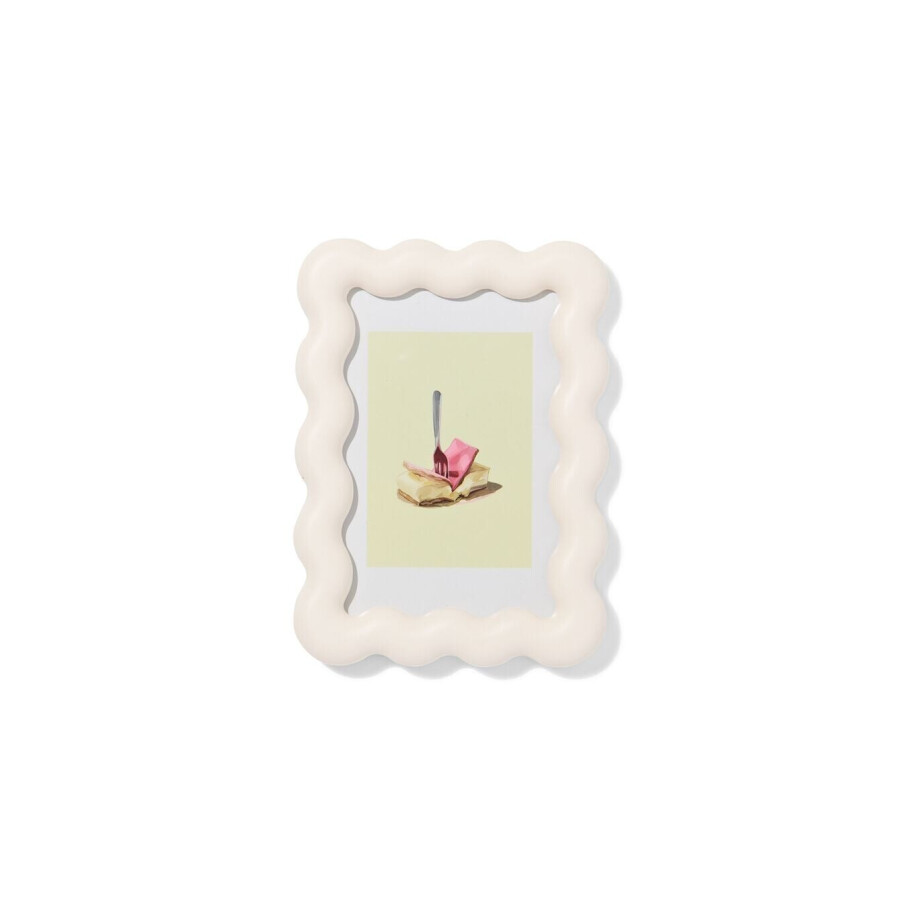 HEMA HEMA Fotolijst 10x15cm Hout Golf (wit) afbeelding 1