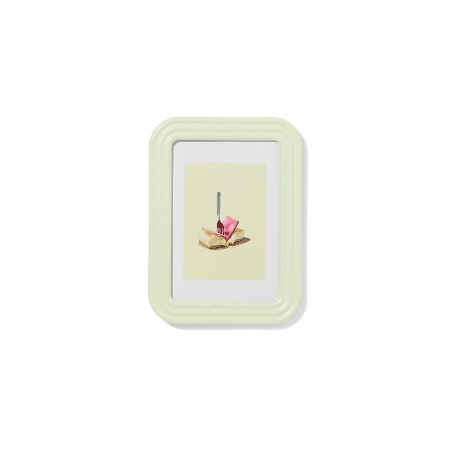 HEMA HEMA Fotolijst 10x15cm Hout Ribbelrand (lichtgroen) afbeelding 1