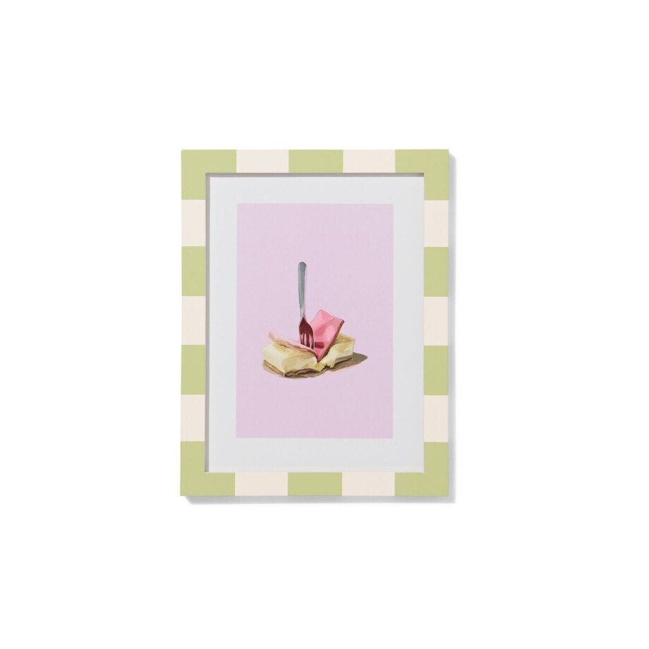 HEMA HEMA Fotolijst 15x20cm Hout Strepen (groen) HEMA HEMA Fotolijst 15x20cm Hout Strepen (groen) afbeelding 1