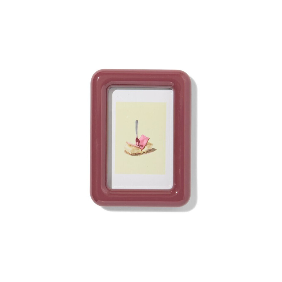 HEMA HEMA Fotolijst 10x15cm Hout Afgerond (bordeauxrood) afbeelding 1