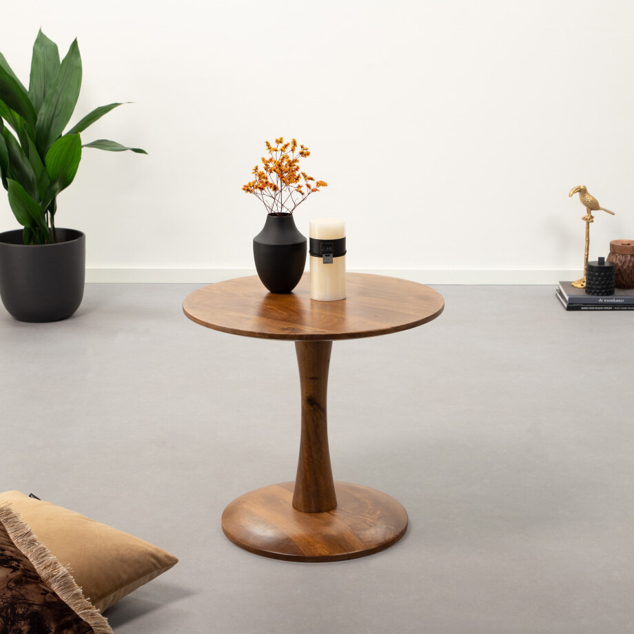 Brix Salontafel 'Vivian' 50cm, kleur Bruin Brix Salontafel 'Vivian' 50cm, kleur Bruin afbeelding 1