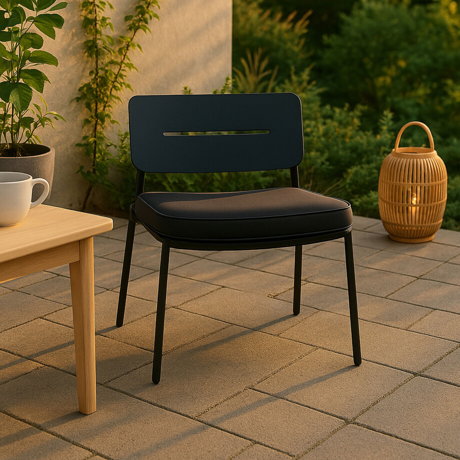 Nohr Loungestoel 'Adon' kleur Zwart Nohr Loungestoel 'Adon' kleur Zwart afbeelding 1