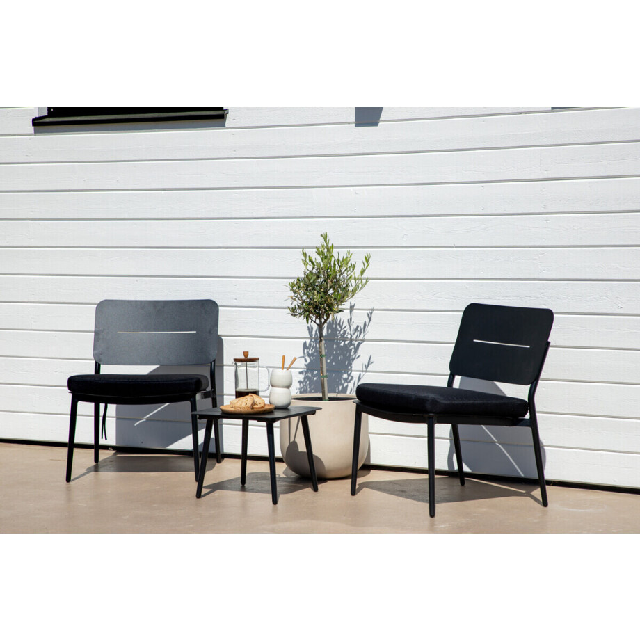 Nohr Outdoor Bijzettafel 'Adon' 40 x 40cm, kleur Zwart afbeelding 1