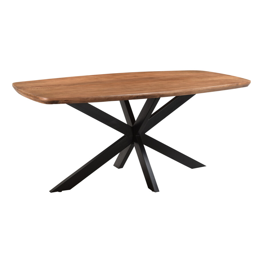 LivingFurn Deens Ovale Eettafel 'Jesper' Mangohout, 180 x 90cm LivingFurn Deens Ovale Eettafel 'Jesper' Mangohout, 180 x 90cm afbeelding