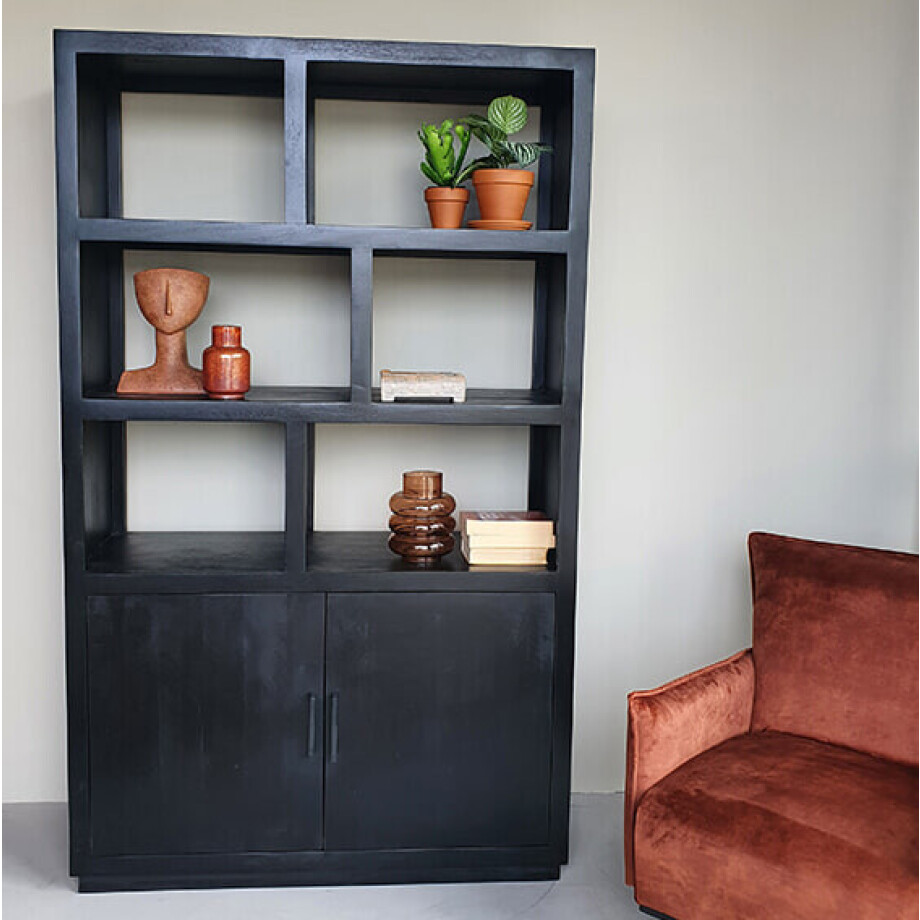 Livingfurn Opbergkast 'Jaxx' Mangohout, 200 x 120cm Livingfurn Opbergkast 'Jaxx' Mangohout, 200 x 120cm afbeelding