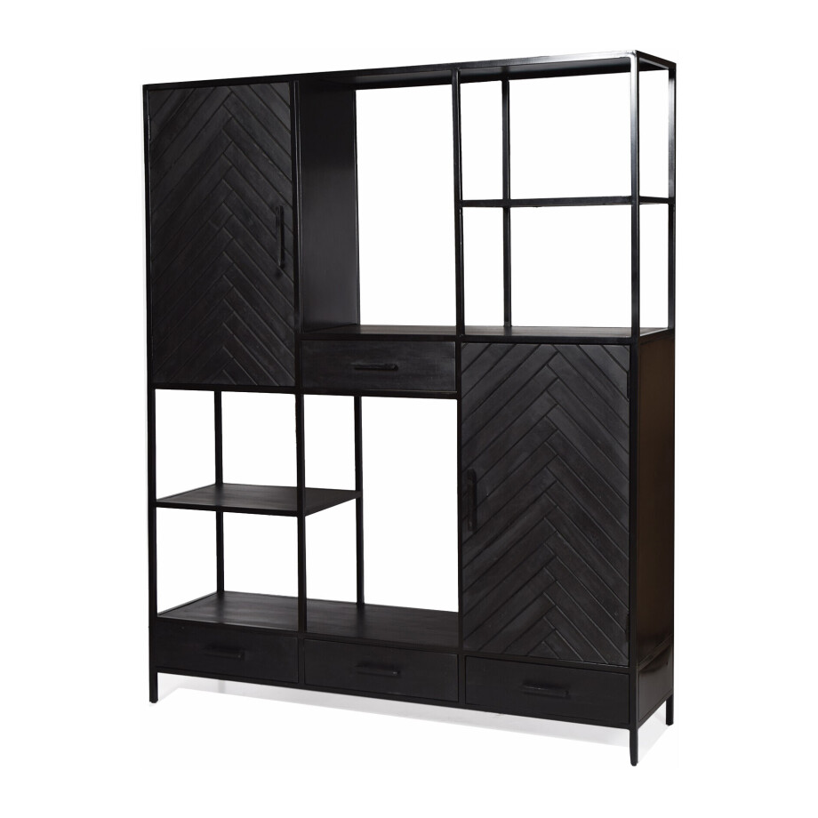 Livingfurn Opbergkast 'York' Mangohout, 200 x 160cm Livingfurn Opbergkast 'York' Mangohout, 200 x 160cm afbeelding