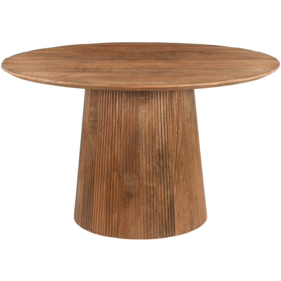 Sohome Ronde Eettafel 'Olav' Mangohout, 130cm, kleur Bruin afbeelding 1