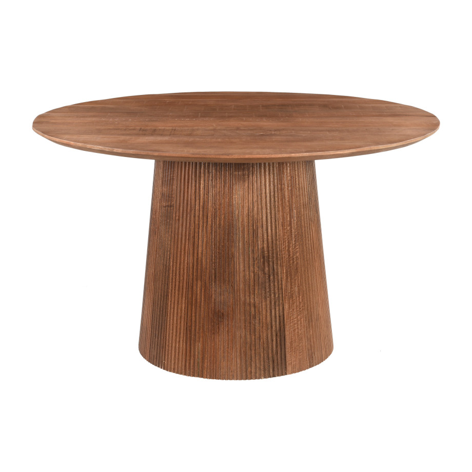 Sohome Ronde Eettafel 'Olav' Mangohout, 130cm, kleur Bruin afbeelding 1