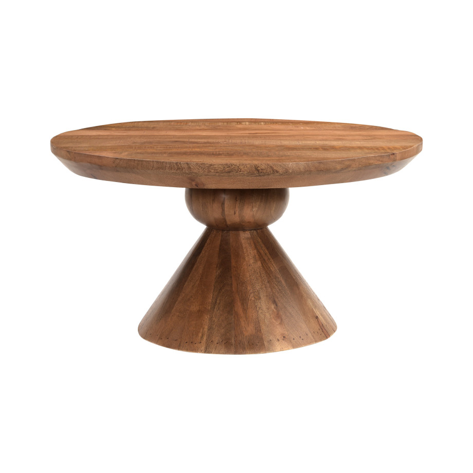 Brix Ronde Ronde Salontafel 'Baltho' Mangohout, 80cm, kleur Bruin afbeelding 1