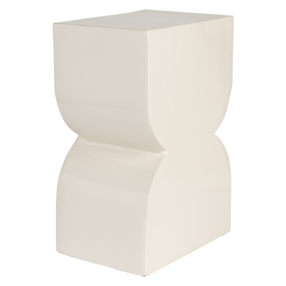 Zuiver Krukje/Bijzettafel 'Cones' 30 x 21cm, kleur Beige Zuiver Krukje/Bijzettafel 'Cones' 30 x 21cm, kleur Beige afbeelding 1