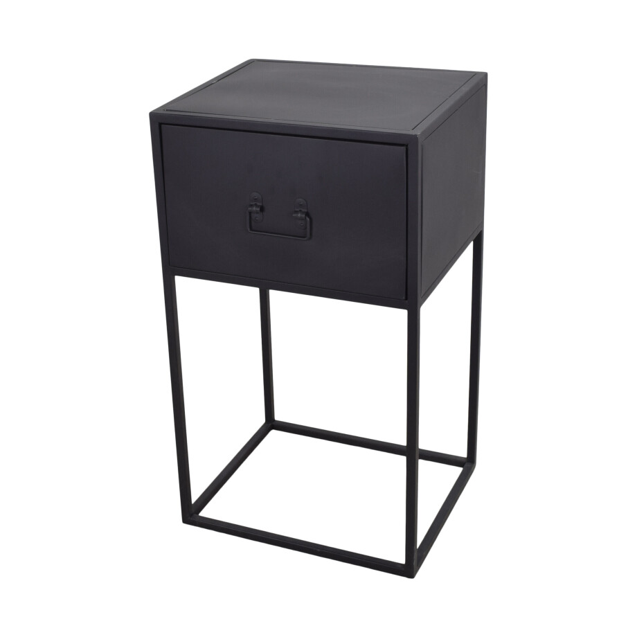 Urban Interiors Nachtkastje 'Djax' 40 x 35cm, kleur Zwart afbeelding 1