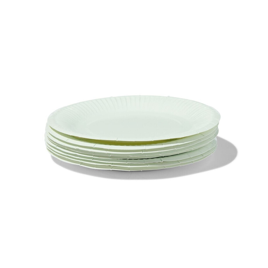 HEMA HEMA Gebaksbordjes Karton Ø17.5cm Blauw - 8 Stuks afbeelding 