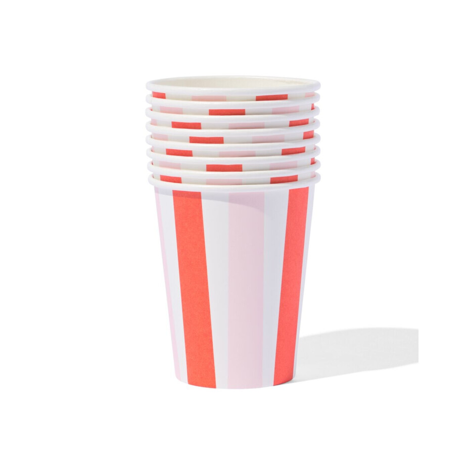 HEMA HEMA Bekers Roze 8 Stuks HEMA HEMA Bekers Roze 8 Stuks afbeelding