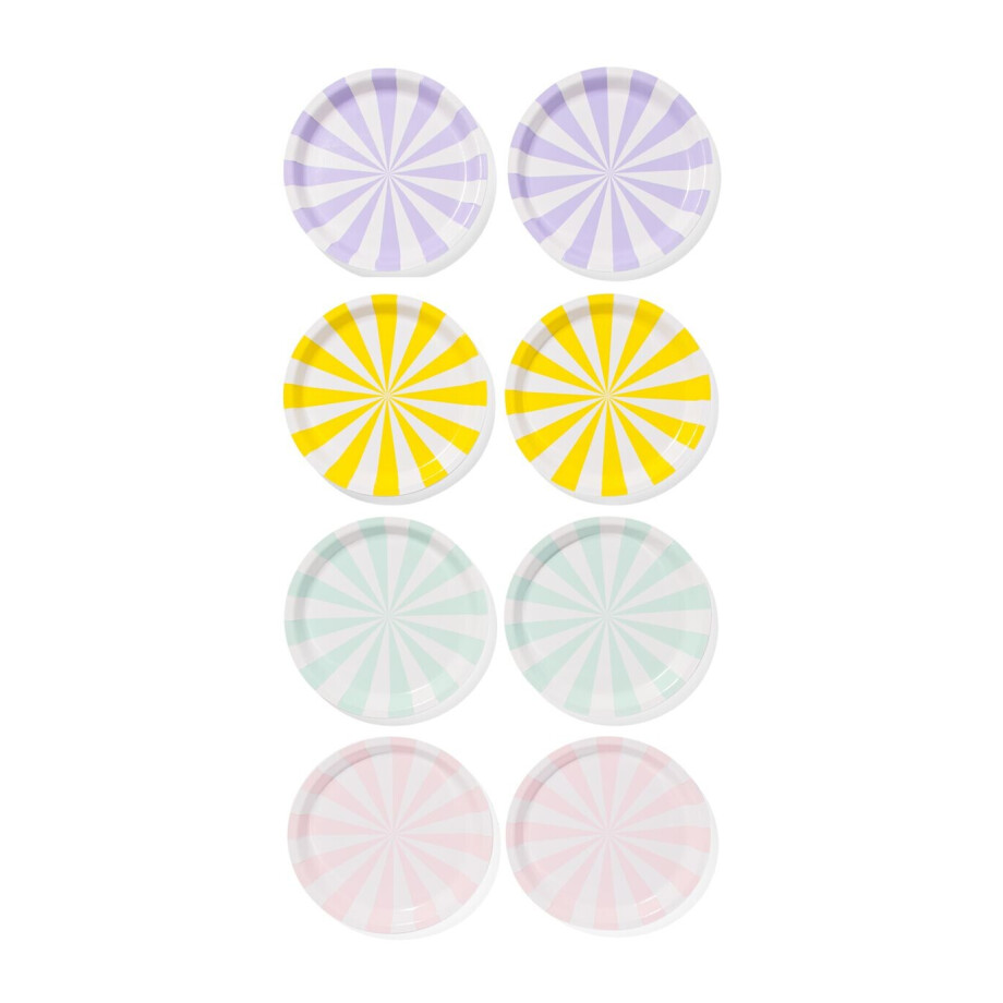 HEMA HEMA Papieren Bord Groot Multicolor 8 Stuks HEMA HEMA Papieren Bord Groot Multicolor 8 Stuks afbeelding