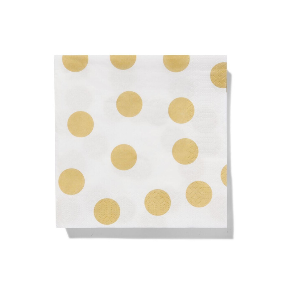 HEMA HEMA Servetten Gouden Stip 20 Stuks (goud) afbeelding 1
