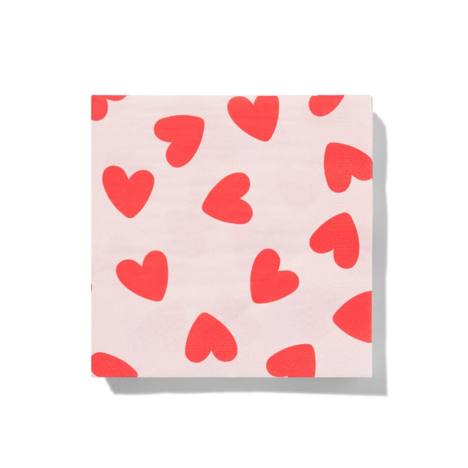 HEMA HEMA Servetten Hart 33x33cm - 20 Stuks (rood) afbeelding 1