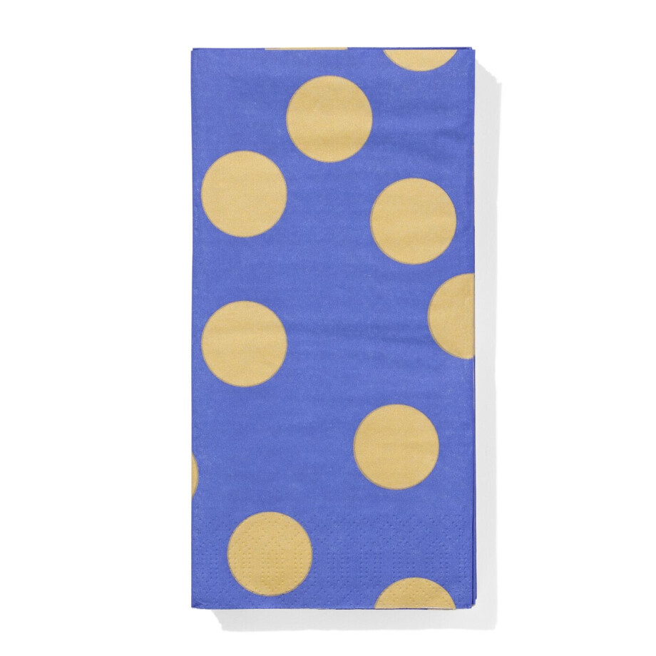 HEMA HEMA Servetten Stippen Blauw 40x40 -12 Stuks HEMA HEMA Servetten Stippen Blauw 40x40 -12 Stuks afbeelding