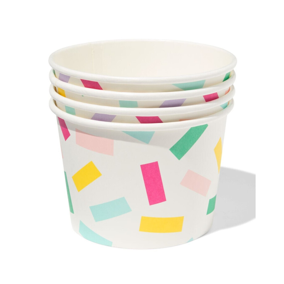 HEMA HEMA Bakjes 450ml Papier Confetti - 4 Stuks (multicolor) HEMA HEMA Bakjes 450ml Papier Confetti - 4 Stuks (multicolor) afbeelding 1