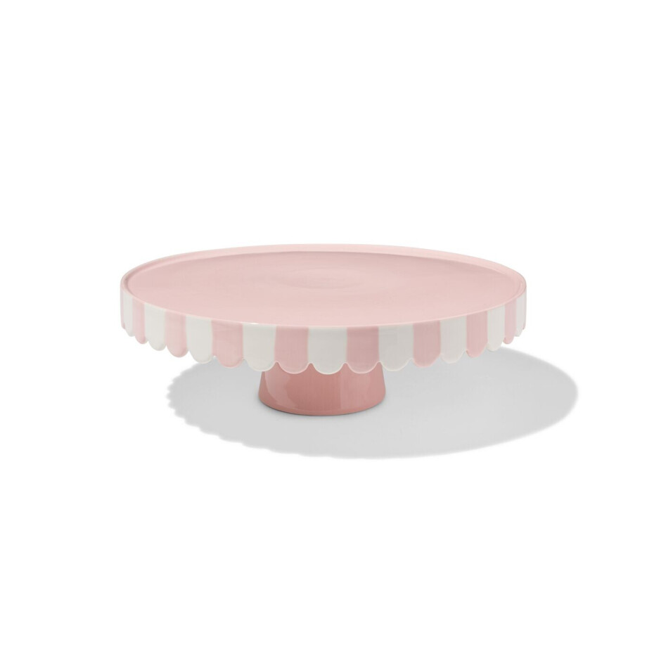 HEMA HEMA Taartplateau Keramiek Geschulpte Rand Roze (roze) afbeelding 1
