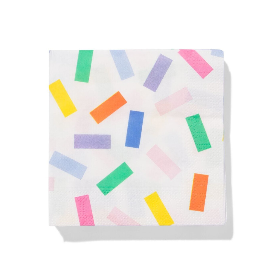 HEMA HEMA Servetten 24x24cm Papier Kleur - 20 Stuks (multicolor) afbeelding 1