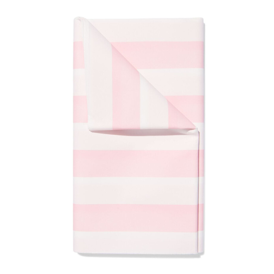 HEMA HEMA Tafelkleed 220x138cm Papier Strepen Roze (roze) afbeelding 1