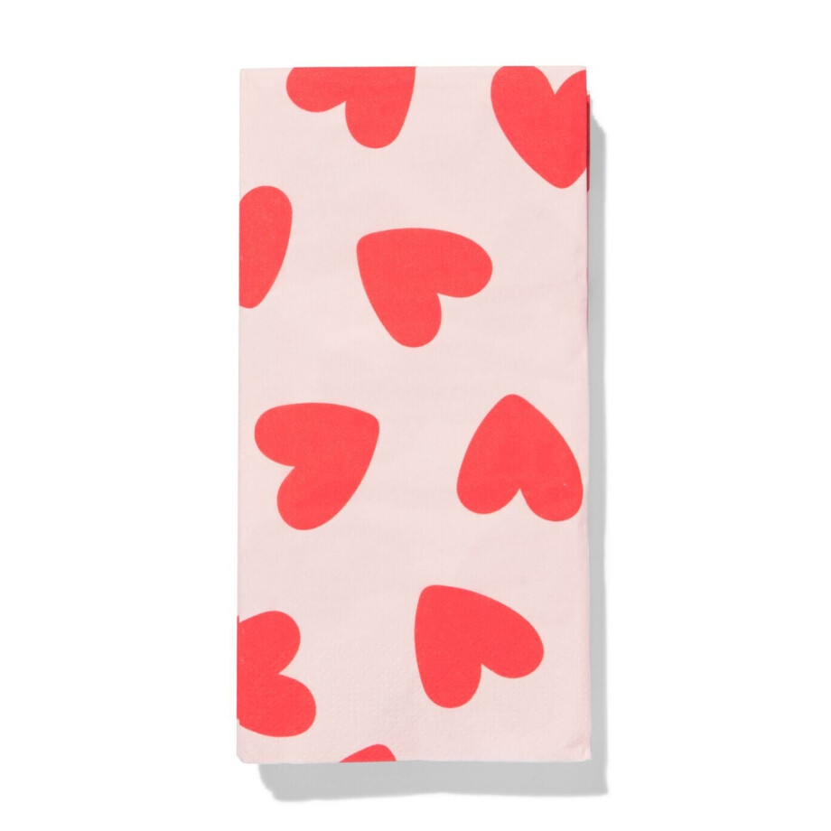 HEMA HEMA Servetten 33x18cm Papier Floraal - 12 Stuks (rood) afbeelding 1