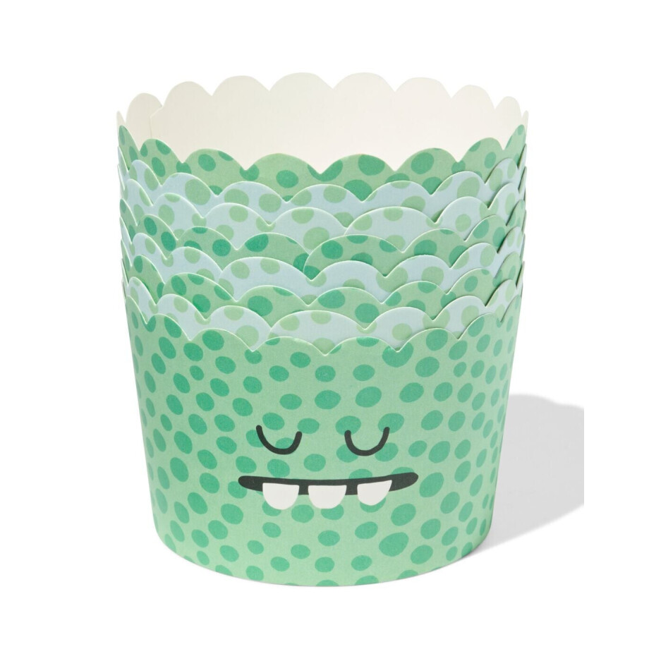 HEMA HEMA Bakjes 9.3x6cm Papier Monster - 8 Stuks afbeelding 