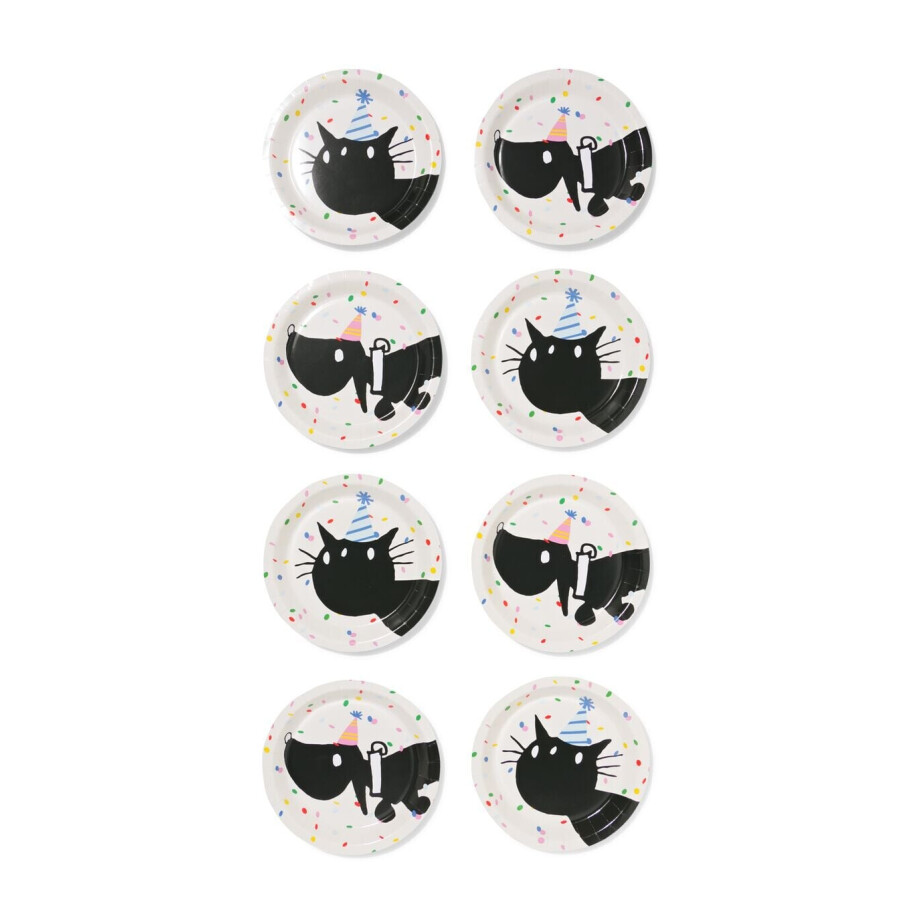 HEMA HEMA Takkie En Siepie Gebaksbordjes ⌀17.5cm Papier - 8 Stuks afbeelding 