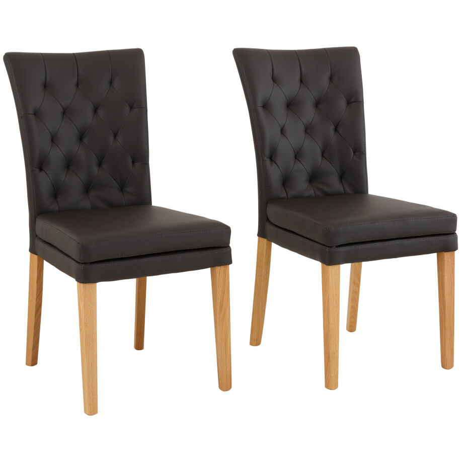 Home affaire Eetkamerstoel Colorado BESTSELLER Polsterstoel Poten in eiken of noten. In set van 2, 4 of 6 afbeelding 1