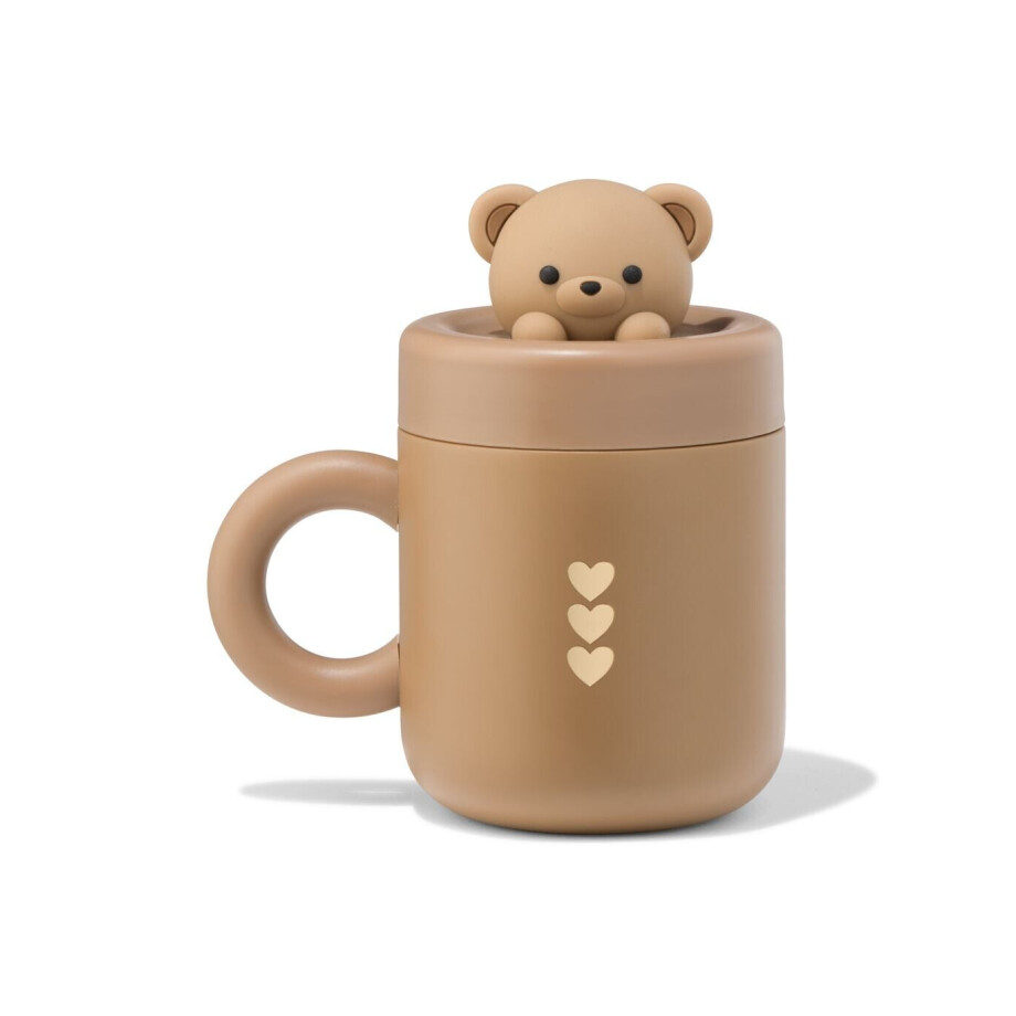 HEMA HEMA Beker 500ml Rvs Beer (bruin) afbeelding 1