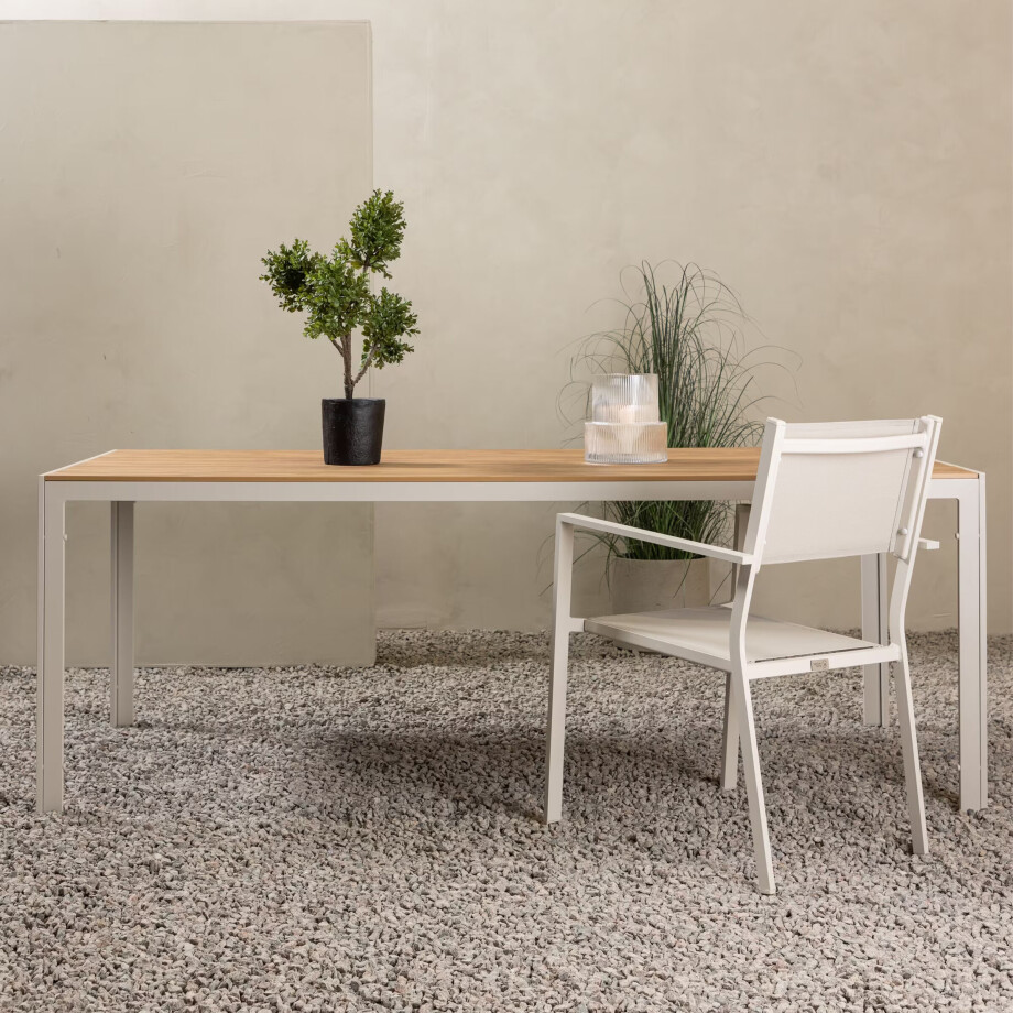 Nohr Tuintafel 'Erikka' 205 x 90cm, kleur Beige afbeelding 1