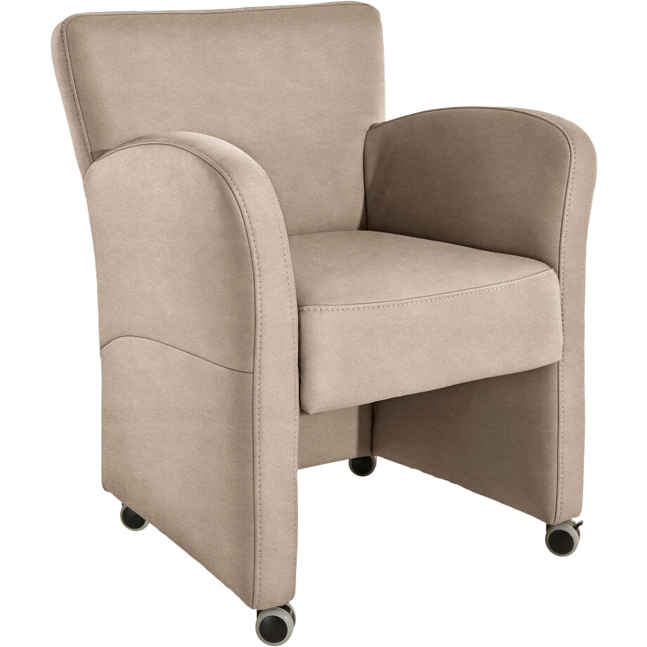 exxpo - sofa fashion Fauteuil Cortado, loungestoel op wielen, smalle armleuningen, comfortabel afbeelding 1