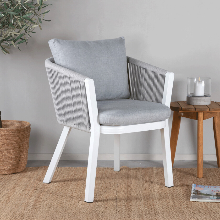 Nohr Tuinstoel 'Sauel' kleur Wit/Grijs afbeelding 1