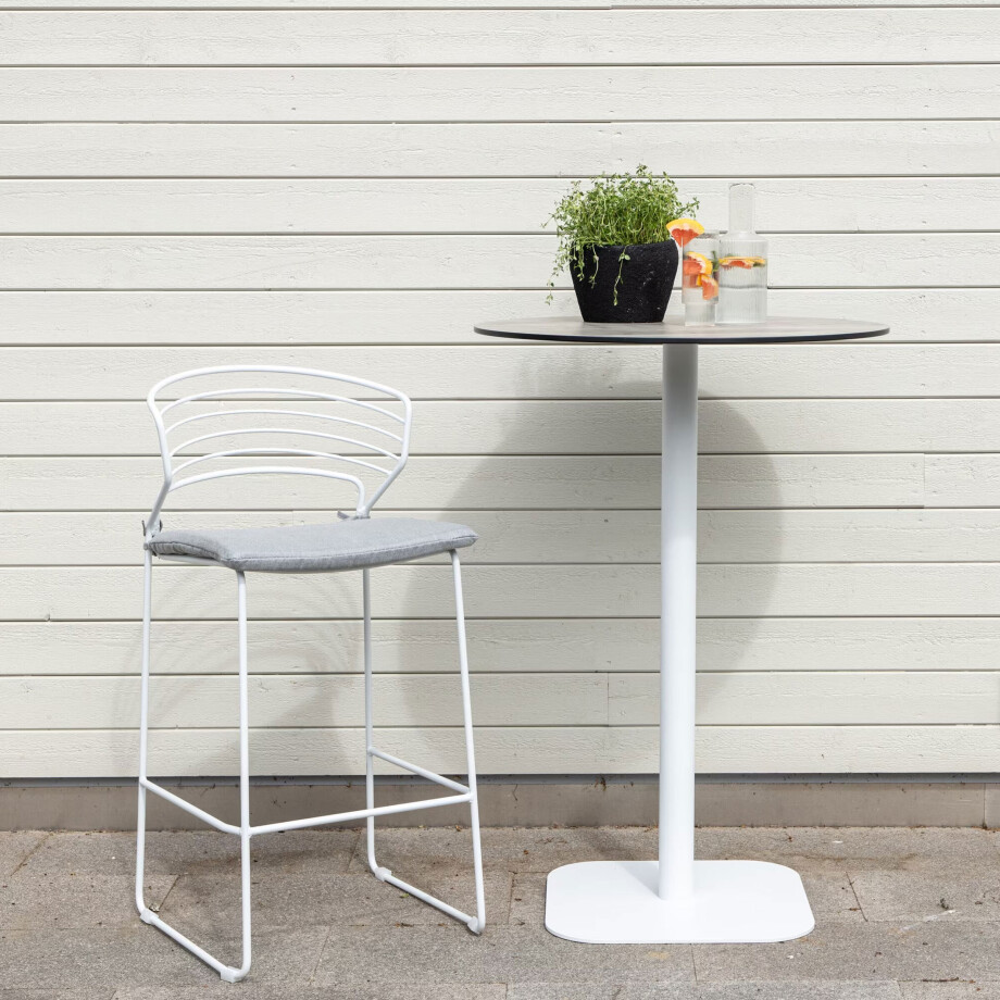 Nohr Ronde Bartafel 'Daman' 70cm, kleur Wit Nohr Ronde Bartafel 'Daman' 70cm, kleur Wit afbeelding 1